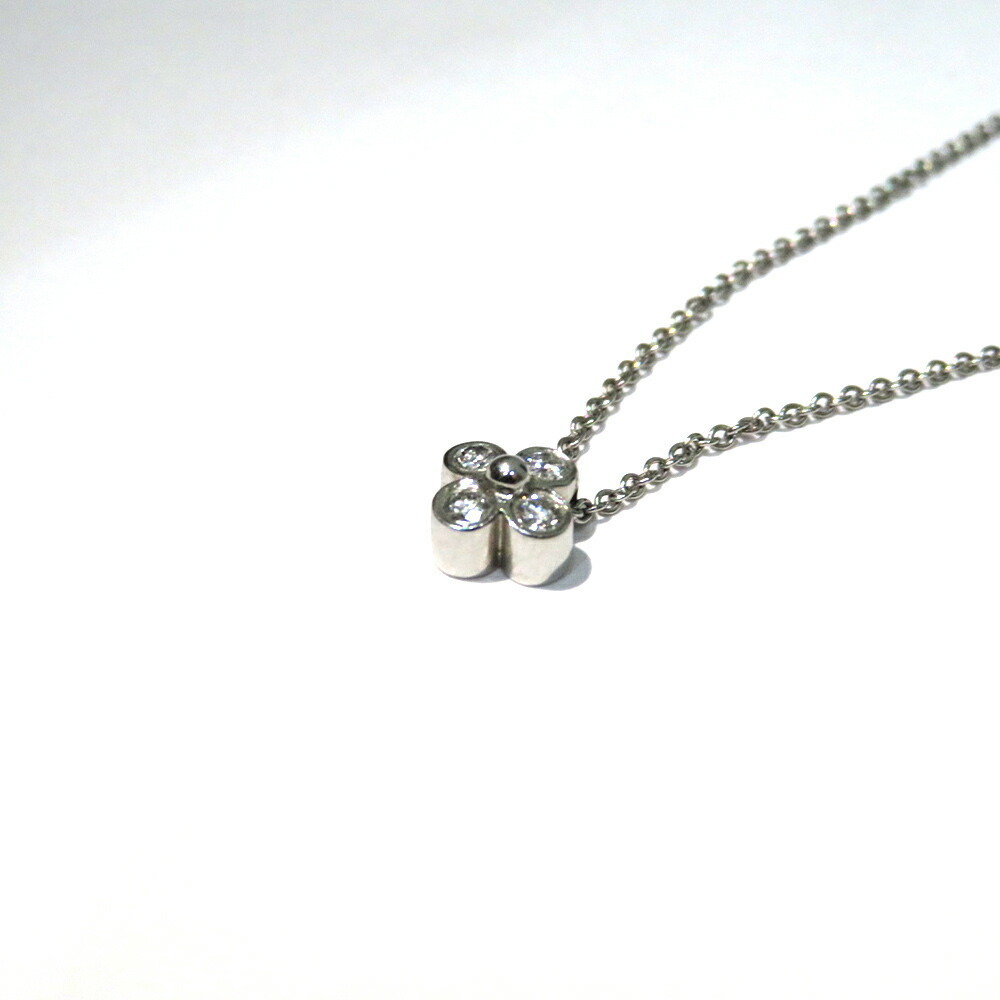 Tiffany & Co. Flower Diamond Bezel Set Necklace Platinum